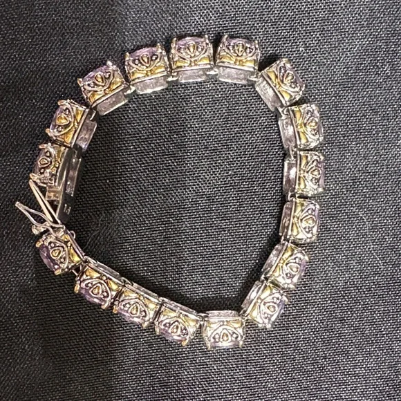 Vintage Park Lane purple lilac Impressions Bracelet - Picture 6 of 6